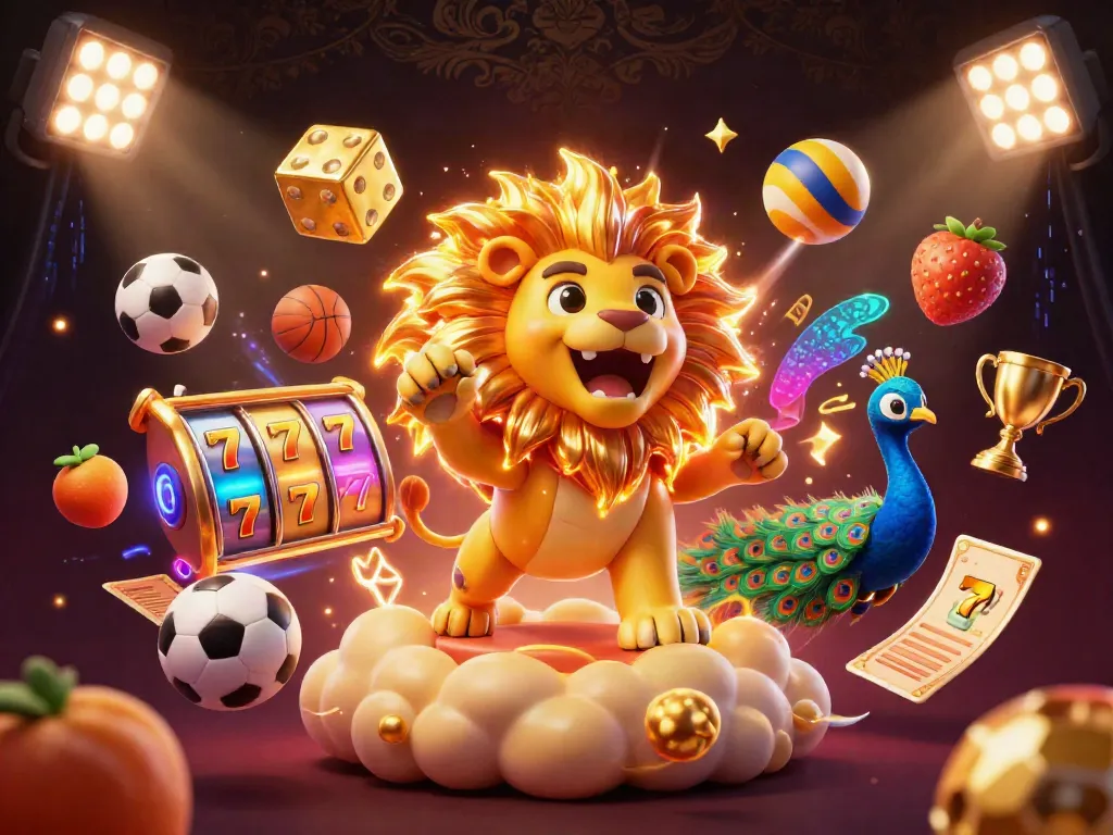 Engage in thrilling slot gacor action with a roaring lion and dynamic jackpot elements.