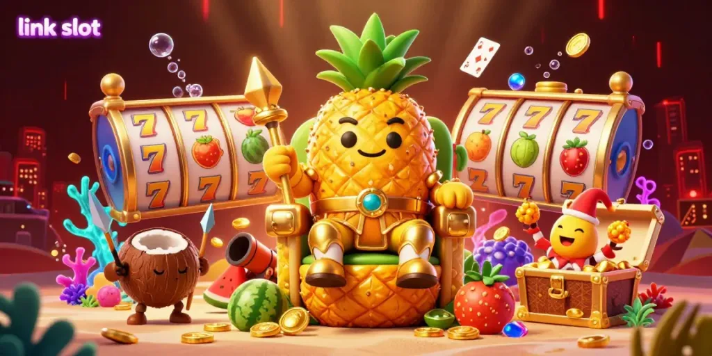 Engage with the spectacular link slot gaming environment featuring vibrant characters and dynamic elements.