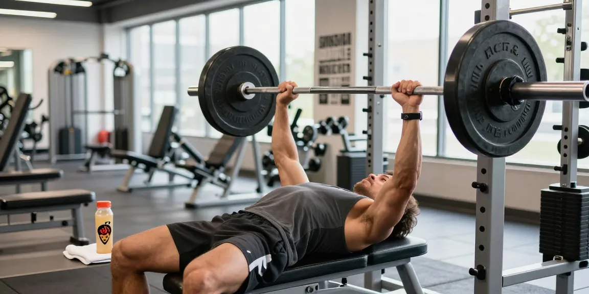 Prime Pharma Steroids gebruikt in een moderne sportschool met bodybuilder die krachttraining doet.