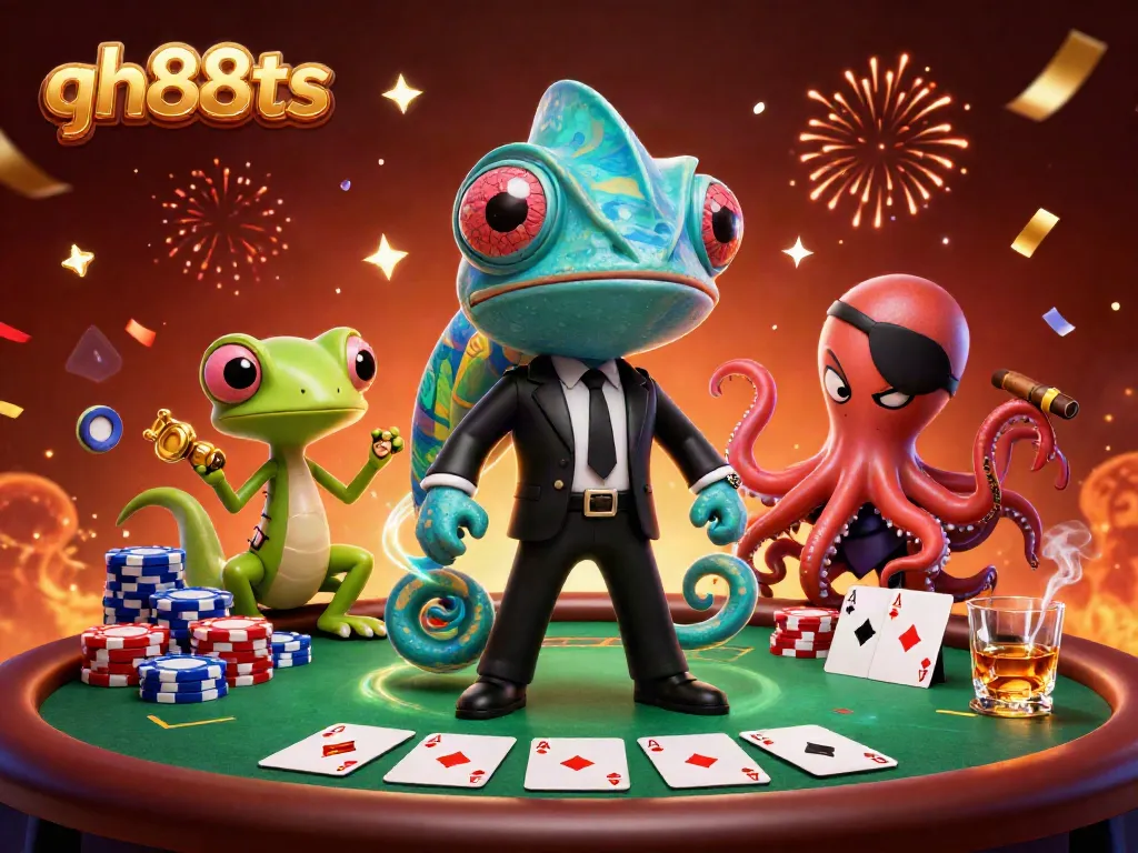 Experience thrilling poker action with the dynamic characters of qh88ts, showcasing a vibrant casino atmosphere.