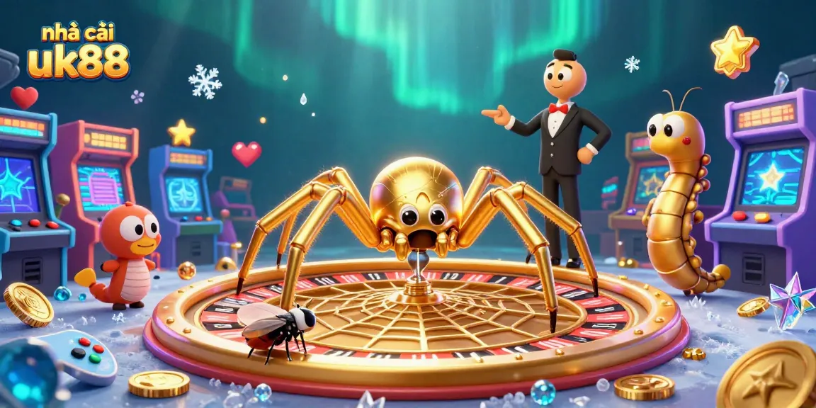 Join the fun at nhà cái uk88 as players spin roulette in a vibrant casino scene.