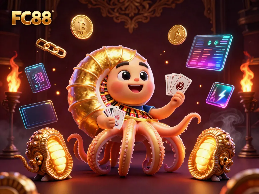 Play exciting games at FC88 featuring immersive casino scenes and 3D elements.