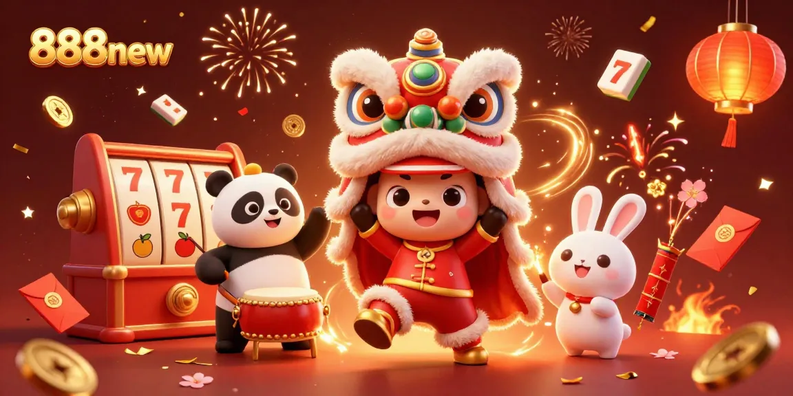 Bets come to life with 888new, celebrating wins through dynamic lion dance and festive casino elements.
