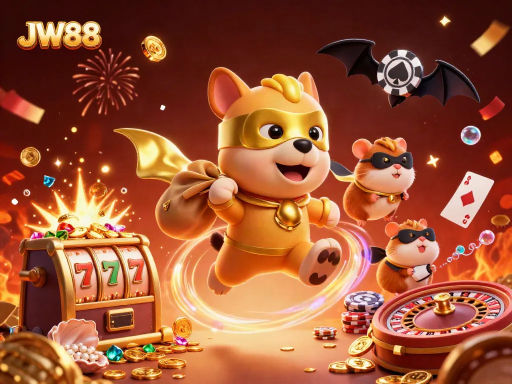 Experience exciting JW88 casino adventures with a heroic dog and its hamster sidekick!