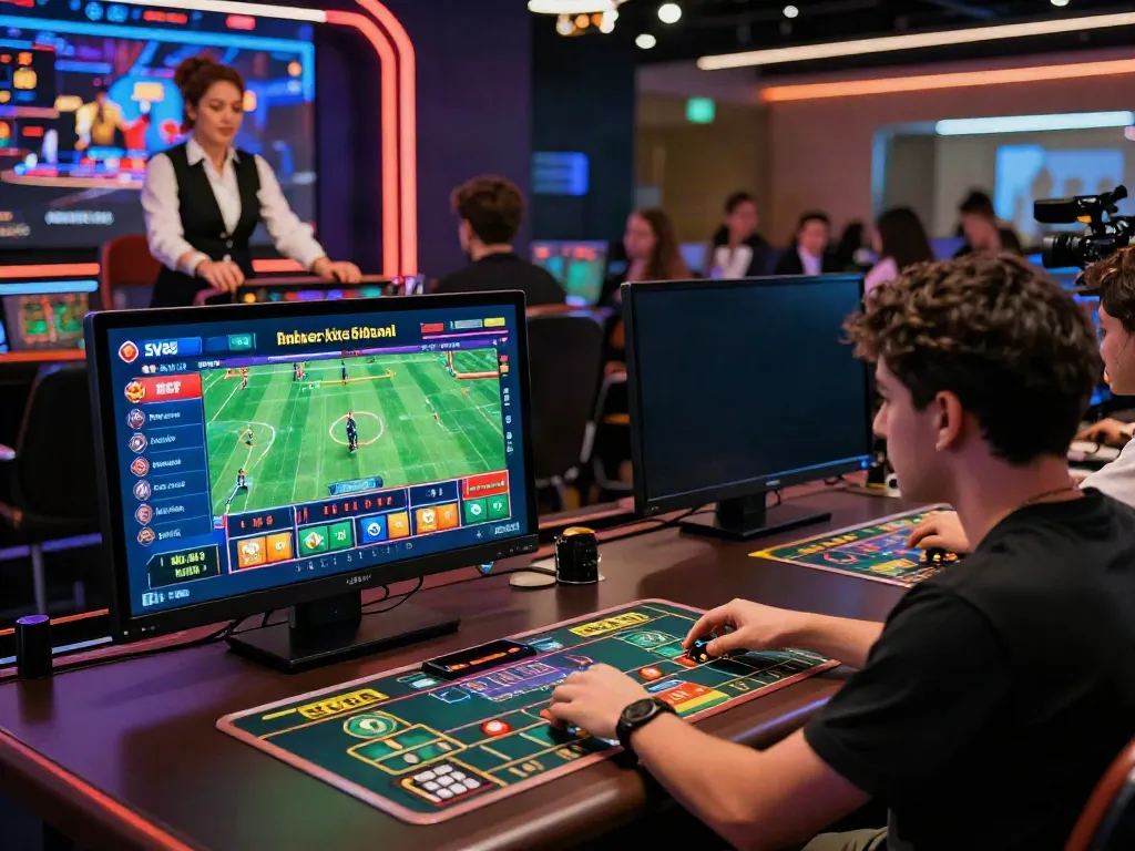 Engaging online gaming action at SV88 with users placing bets on sports events.