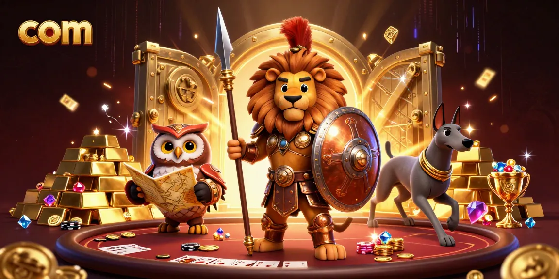 Experience thrilling action with com as lion, owl, and greyhound enhance the gaming scene