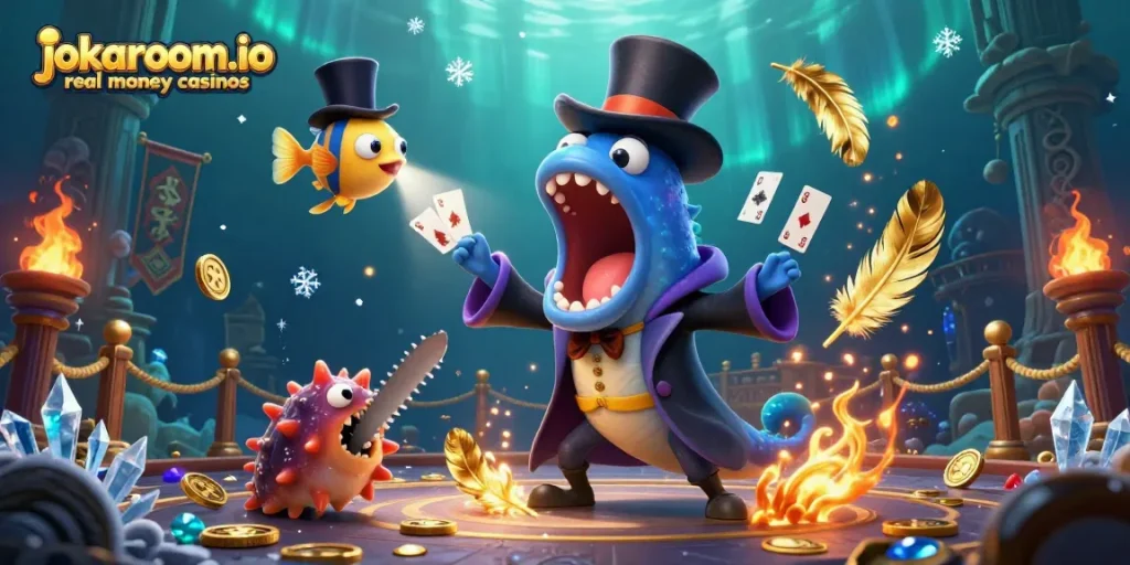 Experience the thrills and excitement at jokaroom.io real money casinos with vibrant casino elements.