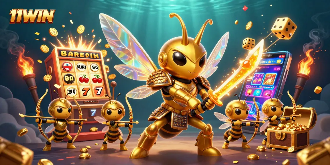 Experience thrilling jackpots with 11WIN's vibrant 3D casino adventure featuring captivating symbols and characters.