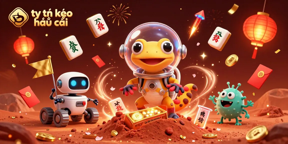 Experience exciting tỷ lệ kèo nhà cái action with a Martian gecko discovering a golden casino.