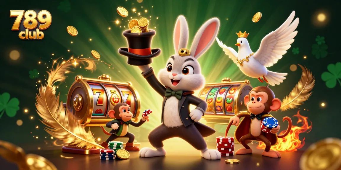 Experience the thrill of winning with the 789 club's dynamic gaming scene featuring magical characters.