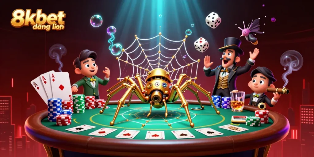 Experience thrilling betting action with 8xbet đăng nhập in a vibrant steampunk casino setting.