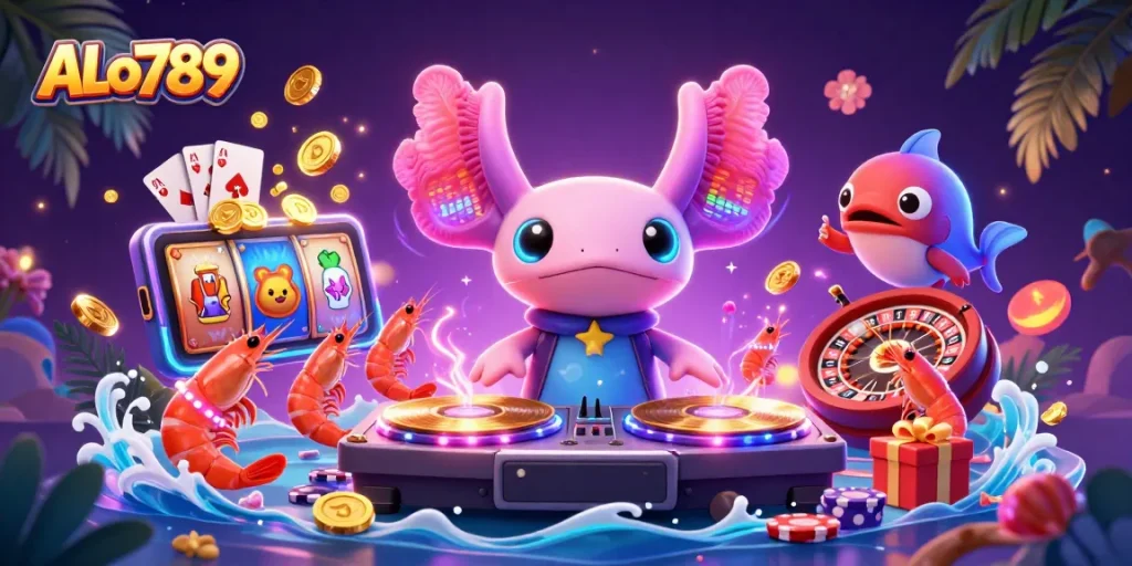 Experience ALo789 with vibrant 3D casino elements and dynamic gaming action.